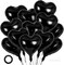 12PCS 18" Black Heart Foil Balloons – Mylar Love Balloons for Birthday, Wedding, Baby Shower, Valentine’s Day & Party Decorations (Black) 18 x 15 x 2.9 inches